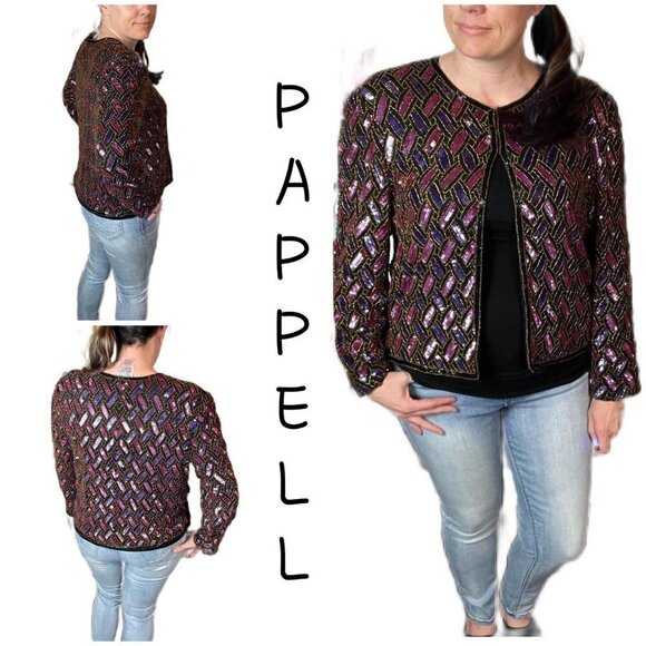 Vintage Papell beaded and sequin embellished evening jacket. Size 16 - Picture 1 of 9